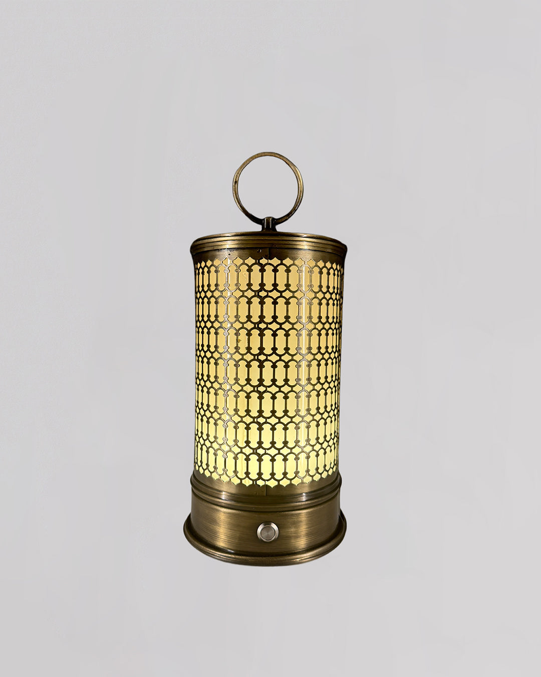 Decorative lantern with intricate design on a light gray background